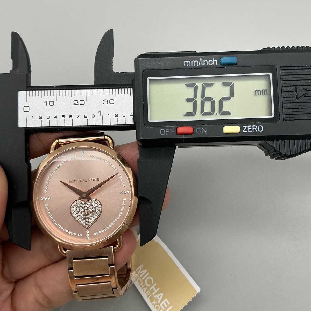 Michael Kors Portia Womens Watch 36mm Rose Gold Tone Heart MK3827