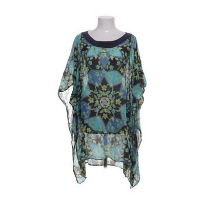 Riani, Strandkleid, Größe: 44, Blau/Grün/Schwarz/Gelb, Baumwolle/Seide #IGL