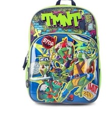 TMNT Teenage Mutant Ninja Turtles 17" 3D Glow In The Dark Backpack Boys Girls