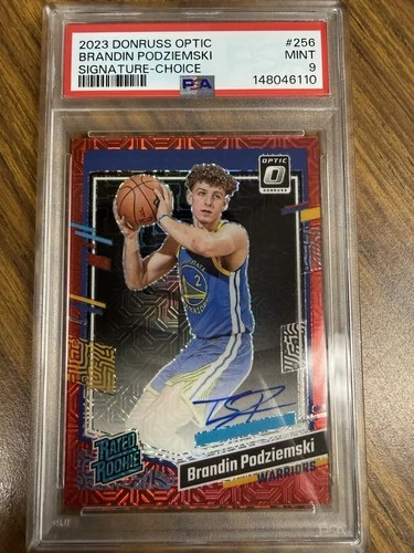 2023 Panini Donruss Optic Rated Rookie Signature Choice Brandin Podziemski PSA 9