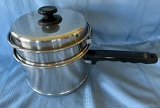 Vintage Lifetime 2 ½ QT. Saucepan w/Lid & Insert Stainless Steel