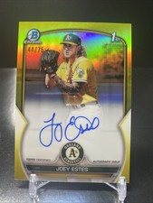 Joey Estes Bowman Chrome 2023 Yellow /75 Auto