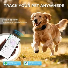 GPS Dog Tracker Collar iOS & Android, Mini Bluetooth Dog Tracker GPS, Smart P...