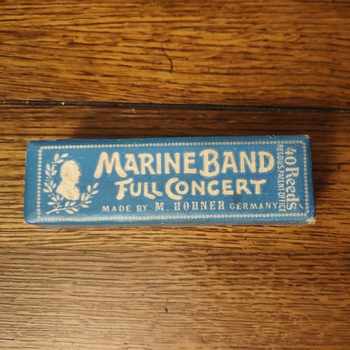 VTG M. Hohner Marine Band Full Concert 40 Reed Harmonica, Original box included.