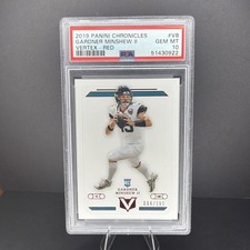 Gardner Minshew 2019 Panini Chronicles Vertex Red /199 Rookie PSA 10 – Jaguars 
