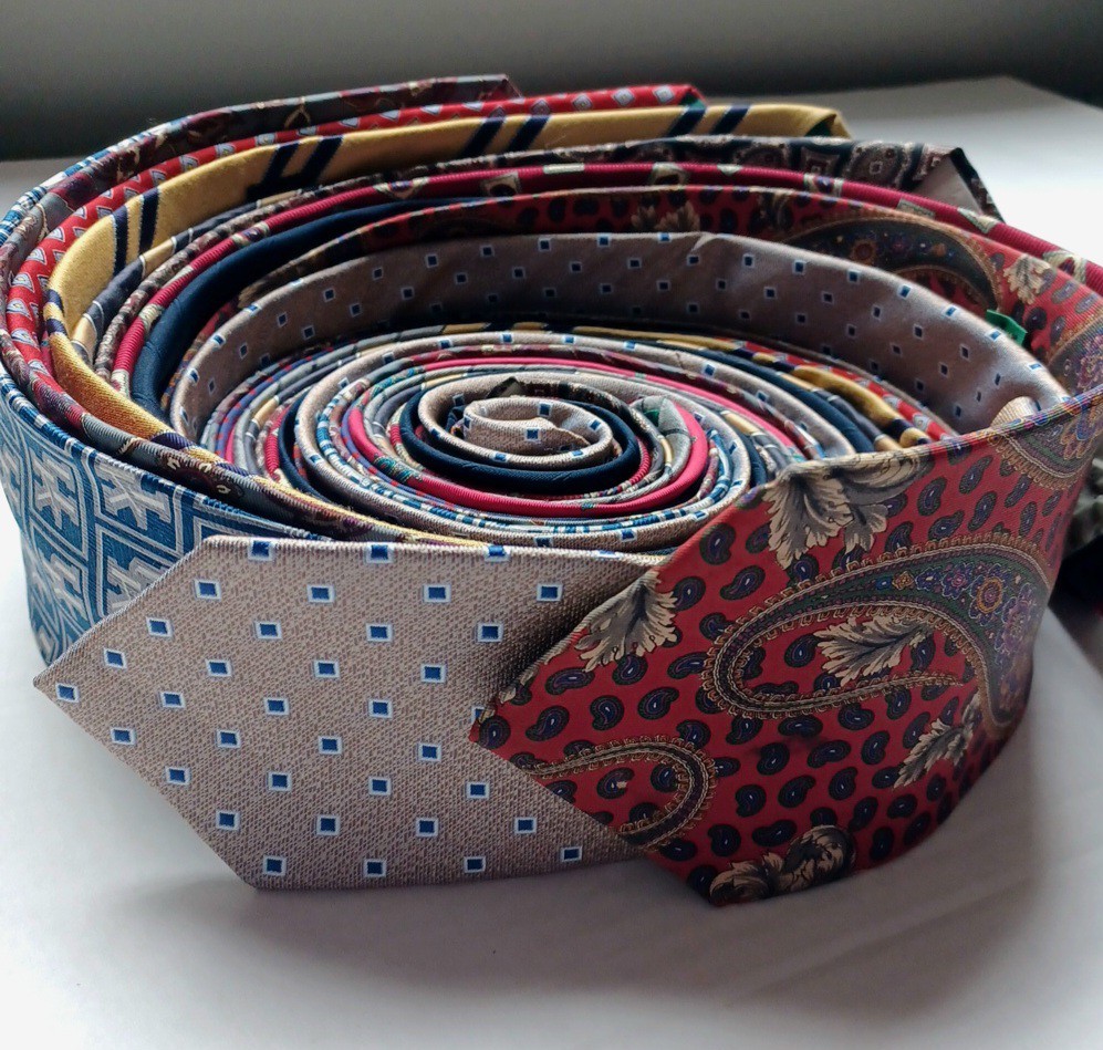 Vintage Designer Silk Tie Lot Dior Polo Oscar Hilfiger Classic Width 12pc thumbnail 2