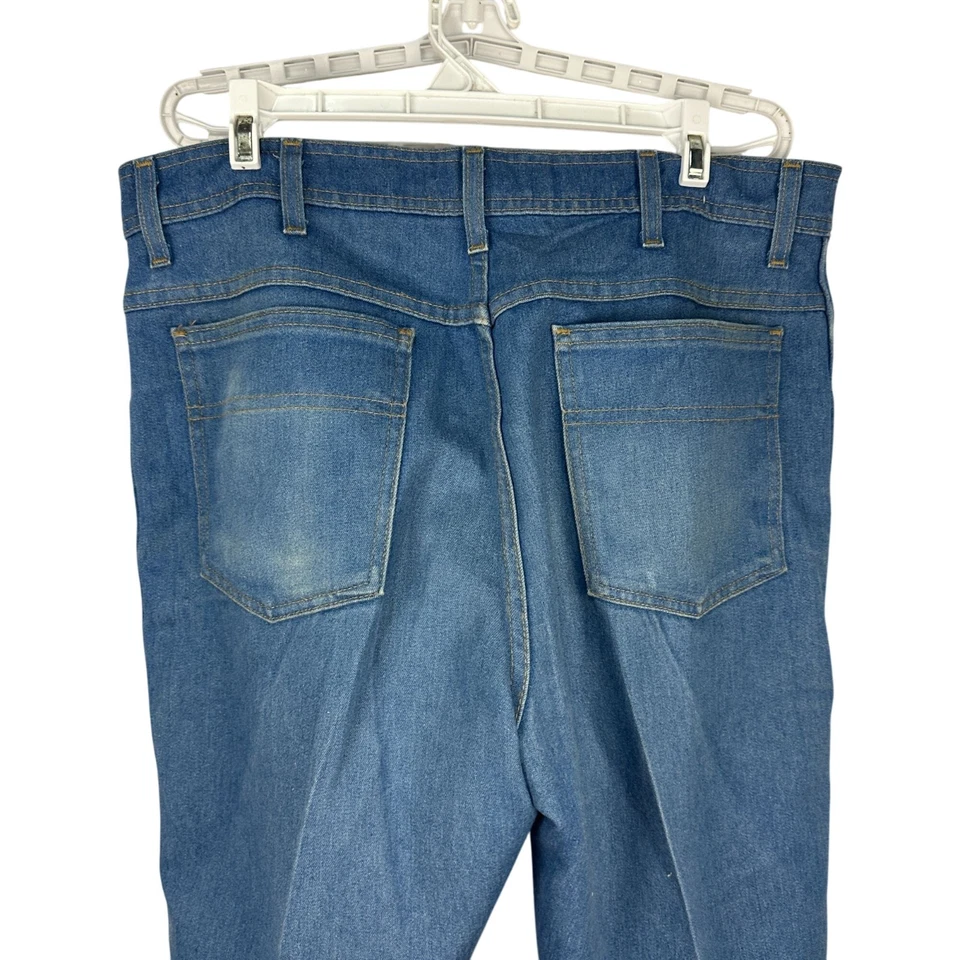 Basic Editions Mens Blue Denim Jeans 36x30 Relaxed Fit Cotton Blend Casual Style - Image 4 of 4