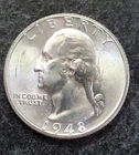 1948-S Silver Washington Quarter - Choice Gem Brilliant Unc  Lustrous  #201