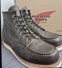 Red Wing 8890 6'' Charcoal Rough & Tough Moc Toe Boots UK 8.5 US 9.5 EU 42.5