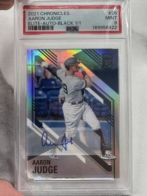 2021 Panini Chronicles - Elite Autographs Aaron Judge 1/1 #26 PSA 9