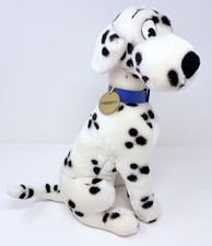 Vintage Disney Store World 101 Dalmatians Sitting Perdita Plush Toy Collar 14"