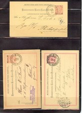 AUSTRIA OFFICES IN TURKEY 3 DIFF OVP'T POSTAL CARDS 1890-1903 USED