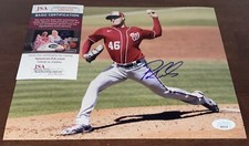 Patrick Corbin Signed Autographed 8x10 Photo Washington Nationals JSA N1