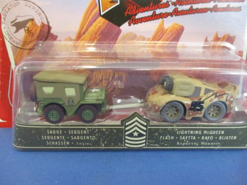 Cars Set 2 Macchinine Sarge &amp; Lightning McQueen Military by Mattel