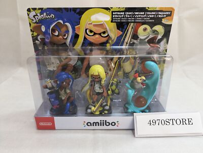 Nintendo Splatoon 3 Amiibo 3-in-1 Pack Inkling Octoling Blue