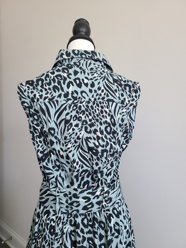Vestido de popelina estampado animal verde talla 12 - Imagen 6 de 8