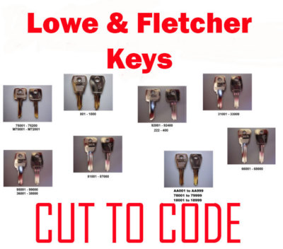2 x Ersatz Lowe & Fletcher Schlüssel nach Code geschnitten - KOSTENLOSER VERSAND