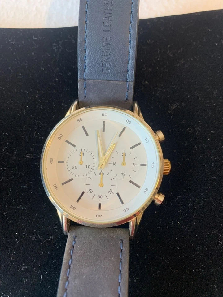 Мужские часы Aldo ремешок из натуральной синей кожи - Изображение 4 из 4