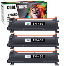 3 PACK High Yield TN450 Toner Compatible With Brother HL-2270DW 2240 MFC-7360N