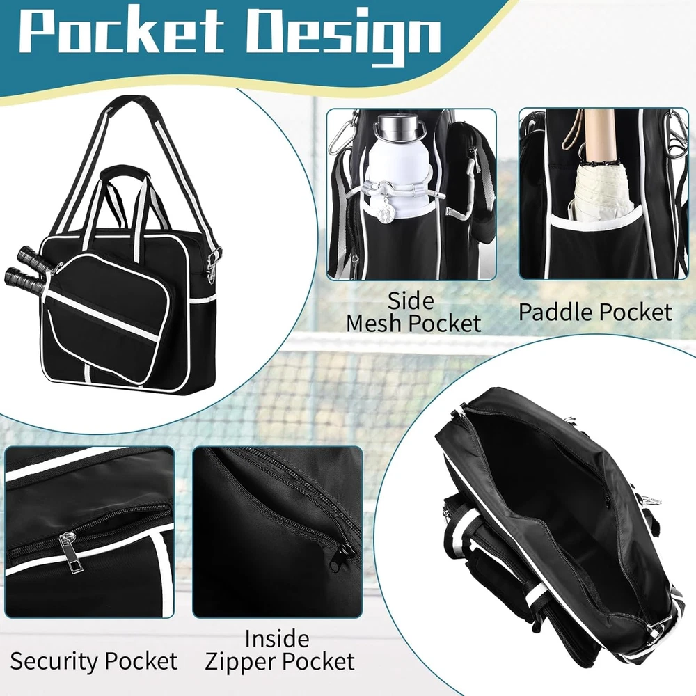 Pickleball Bag, Pickleball Bag for Women Men Crossbody Sling Pickleball Paddles
