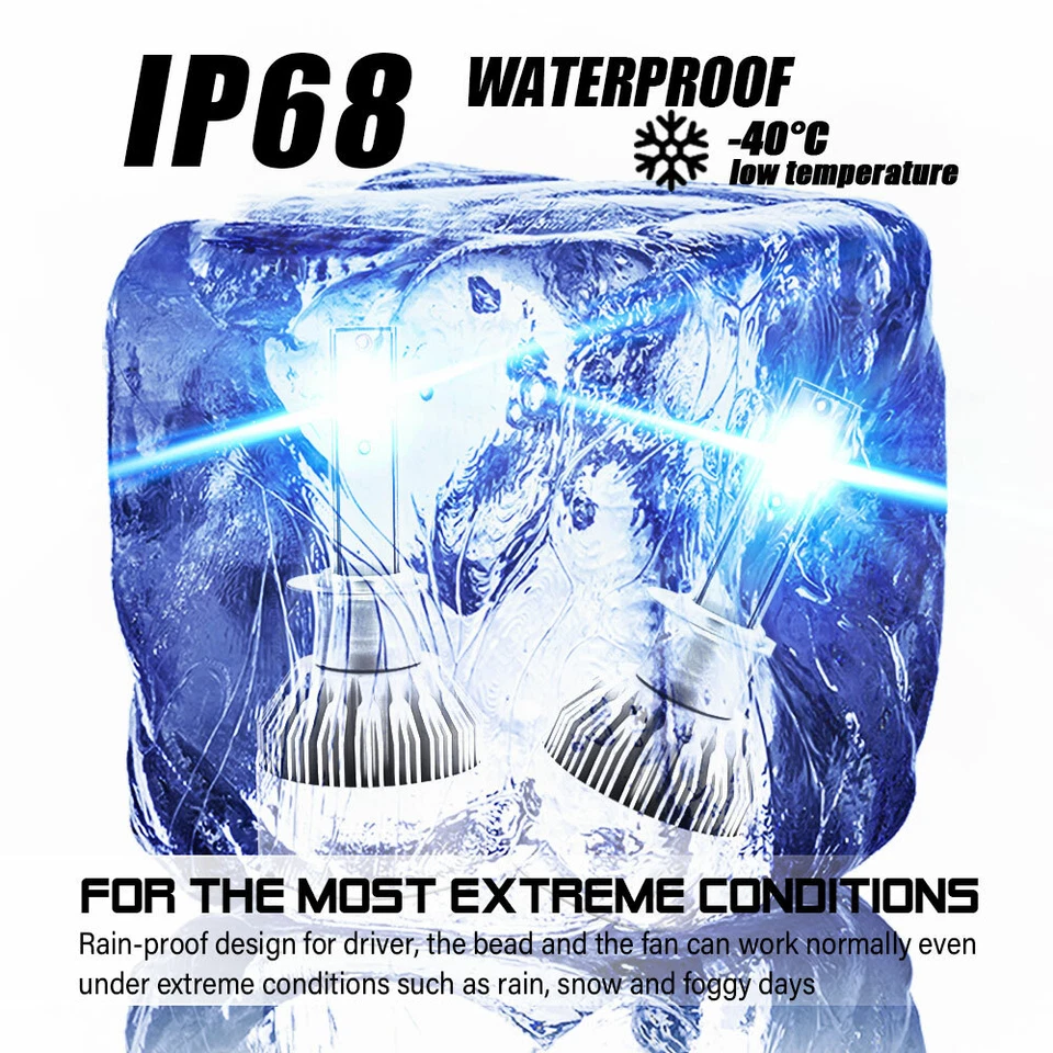 Kit de 2 bombillas de faros LED H1 6000K blancas de haz alto para Kia Sedona 2007-2014 Foto 2 de 4