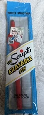 Vintage 1984 Scripto Erasable Pen T599 Red Ink NIP School Supply Made In USA