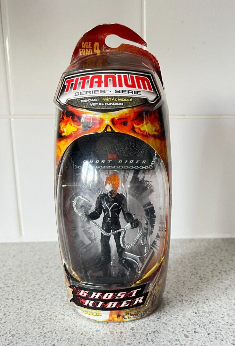 Hasbro Marvel Ghost Rider Titanium Series Diecast Figure boxed 2006