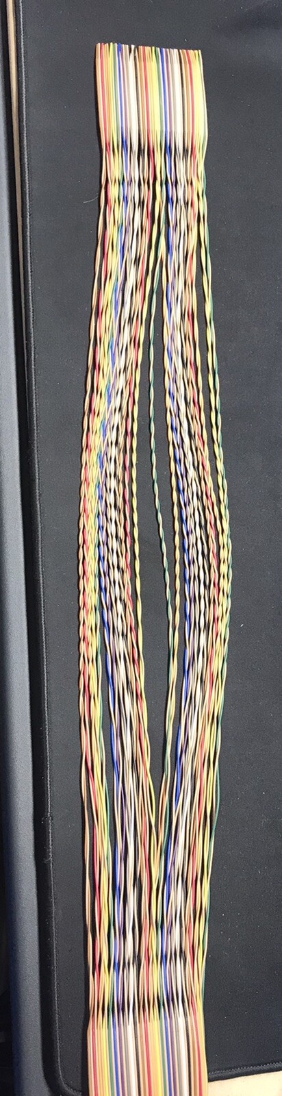 Flat Ribbon Cable 50 Conductor Multicolor Twisted Pair by 20 inch pc - for props