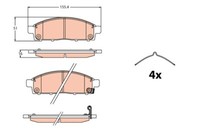 TRW GDB2124 Bremsbelagsatz, Scheibenbremse For Mitsubishi