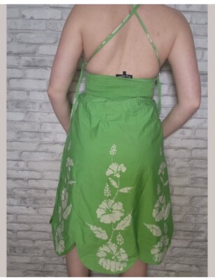 Vintage Betsey Johnson 90s Green Floral Dress | eBay