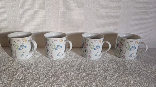 Vintage Fine China Mugs and Cake Stand Set Floral Design - Imagen 12 de 22