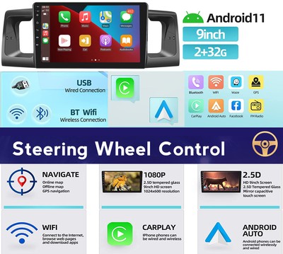 For Toyota Corolla 2006-2013 2+32GB Android 11 Car Stereo Radio Carplay GPS Navi