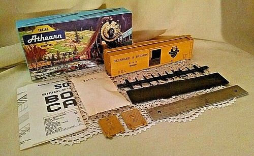 KIT DE VAGÓN DE CARGA DE UNA SOLA PUERTA ATHEARN DELAWARE & HUDSON 50' #570 #29118 TREN DE COLECCIÓN. | Condition: Used