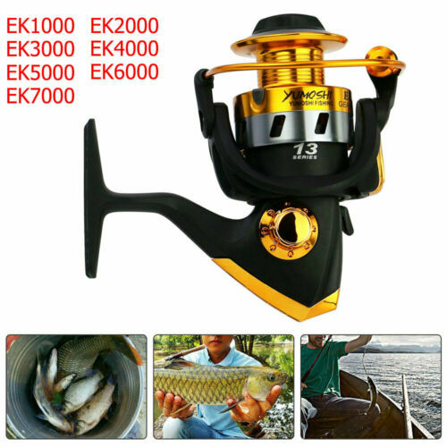 13BB Spinning Fishing Reel EK1000-7000 series Carp Fishing Reels 5.5:1 Metal