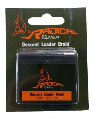 (1,50 /1m) Quantum Descent Leader Schnur 10m Vorfachschnur für Karpfenrigs (25lb