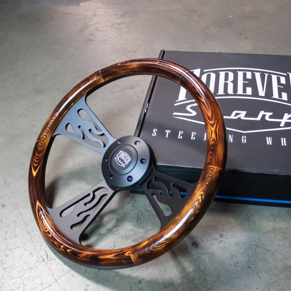 Forever Sharp 1099,HW14B,HB5 14 In Black Muscle Steering Wheel - Foto 3