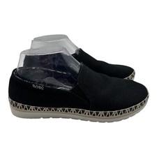 Skechers BOBS Flexpadrille 3.0 Shoes Womens 6.5 Black Slip On Espadrilles 113091