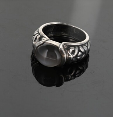 Charles Addison Signet Ring Brown Moonstone 925 Sterling sz 8