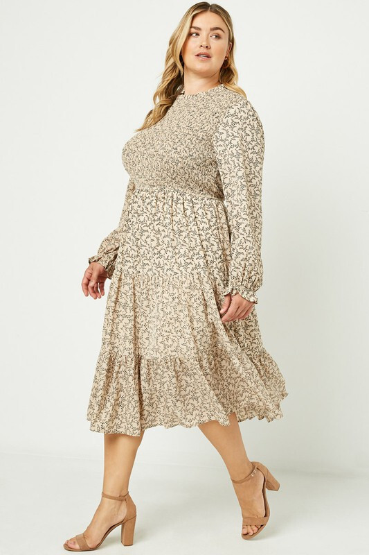 smock dress beige Beige Smock Dress main image 1