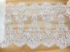 3 Yards Off White Embroidery Eyelash Lace Trim for DIY Sewing/Shawl/11.5 " Wide