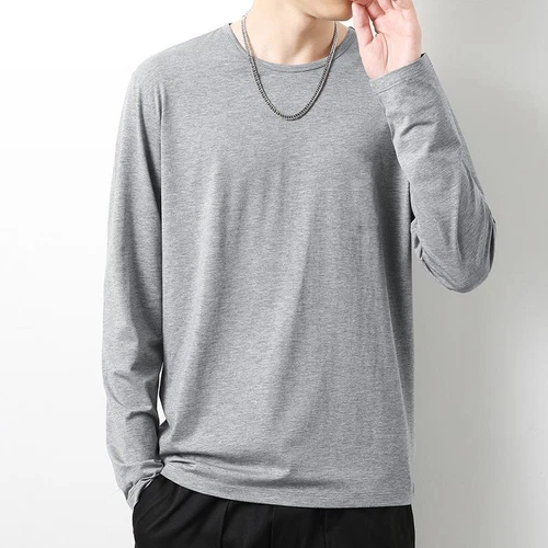 Herren Pullover T-Shirts Locker Rundhals Langarm Oberteile Streetwear Freizeit T-Shirt - Bild 13 von 40