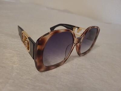 Fendi FOL 028V1RH 03AP Sz 54 23 145 FE40048U Square  FRAME-Tortoise LENSES-Brown