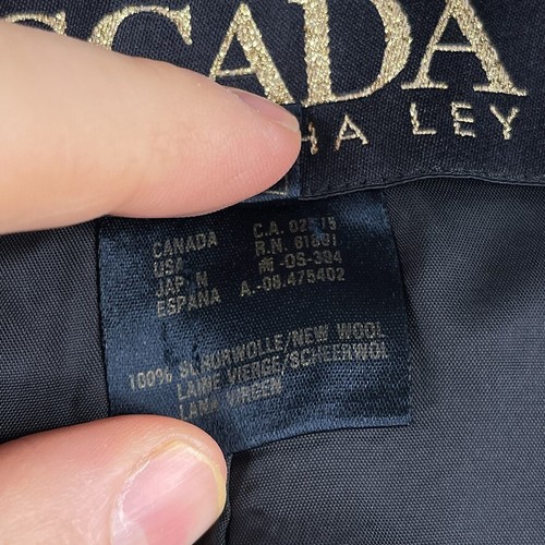 Escada Margaretha Ley Jacket Womens 42 Large Green Wool Double Breasted Blazer - Picture 9 of 20