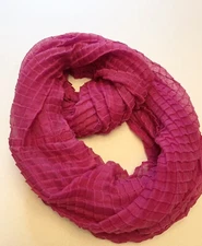 Cejon ~ Large Pink Textured Infinity Scarf 27” x 40”