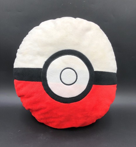 Pokémon Plush Round Cushion Pillow Pokeball Approx 13" Diameter Novelty Kids - Picture 1 of 2