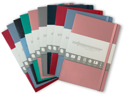 Double Edged Notes Softcover A5 Ruled Journals w/ Pagination, Table of Contents