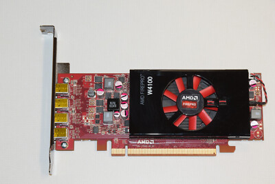 AMD Firepro W4100 2GB GDDR5 PCIe x16 3.0 Quad Mini DP Output Full Height