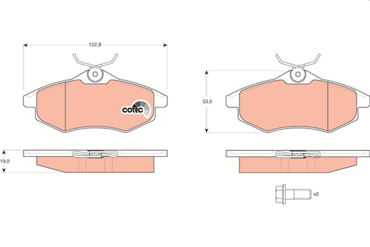 GDB1495 TRW Brake Pad Set, disc brake for CITROËN