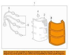 Mitsubishi Oem 2002 Montero Taillight Tail Light Lamp-bezel Left Mr539361 Mitsubishi Oem 2002 Montero Taillight Tail Light Lamp-bezel Left Mr539361