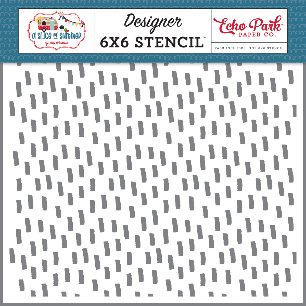 Echo Park Paper A SLICE OF SUMMER 6x6 Stencil - Summer Rain | eBay